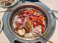 -绿岛港轩海鲜烤肉涮锅自助餐厅
