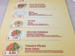 菜单-Tarihi Sultanahmet Köftecisi Selim Usta
