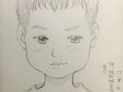 给客人画的卡通画-獨門烤肉(开发区店)
