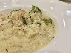 培根秋葵烩饭-爱茉莉意大利西餐厅