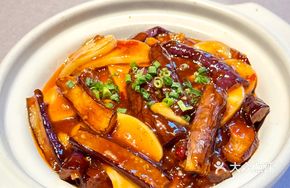 Fish Flavor Fried Rice Cake Eggplant Pot