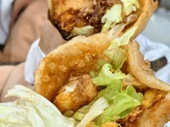 -小红车炸蛋葱油饼