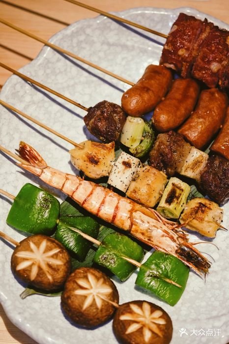 北海和食烤串拼盘图片 - 第1张