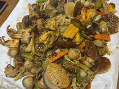 -东来菜馆•手抓海鲜家常菜•海鲜锅贴(鸽子窝店)