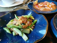 芦笋炒大虾-食肆&Fourteen(武林夜市店)