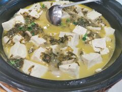 雪菜蘑菇炖豆腐-久宴·天目湖大鱼头(恐龙园店)