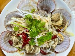 油泼扇贝-桔子海鲜烧烤大排档(台东店)