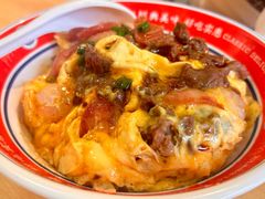 滑蛋牛肉拼虾仁饭-明記茶餐廳(福田总店)