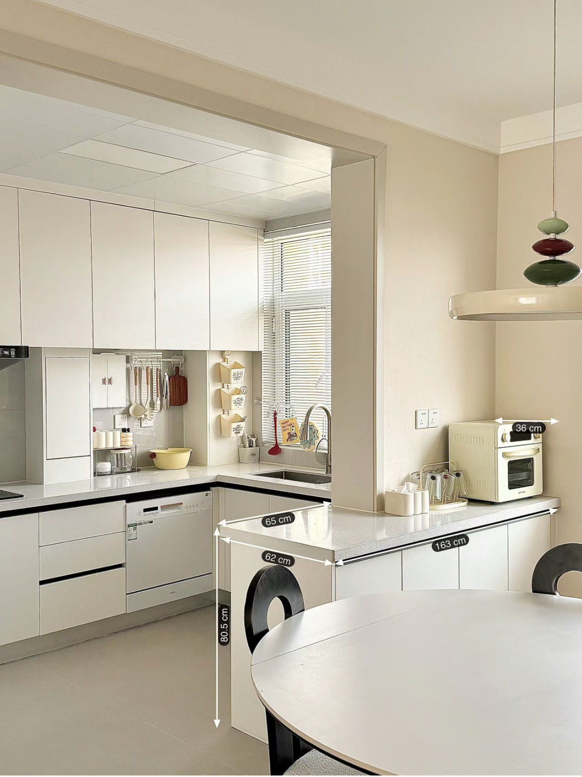 开放式厨房小吧台尺寸来啦!