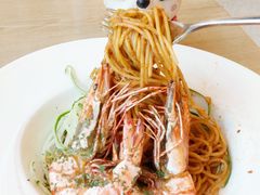 和風肉醬明蝦義大利麵-Dazzling Cafe 蜜糖吐司专卖店