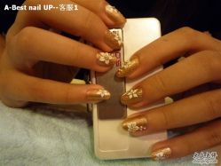 点击看大图 3D雕花与彩绘结合-A-Best nail UP时尚美甲沙龙