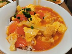 土鸡蛋番茄烩散花焖饭-村外有星光小食铺(长嘉汇店)