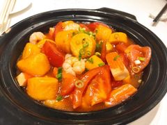 番茄海鲜玉子豆腐煲-御彩酒家(东风东路店)