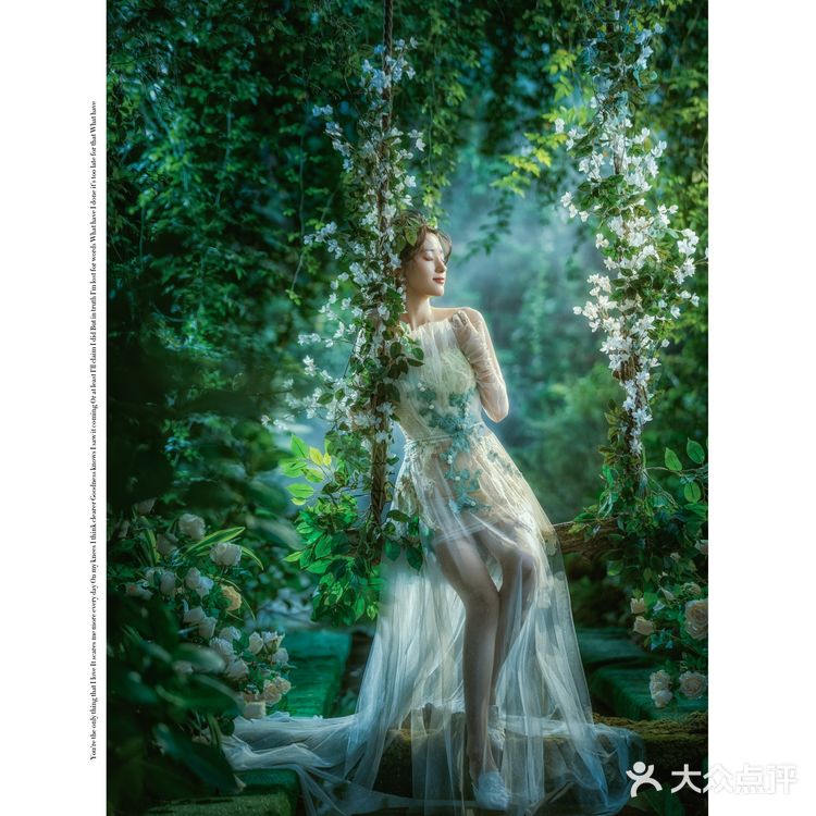 分享一组好朋友的莫奈花园婚纱照   茂密的室内花园