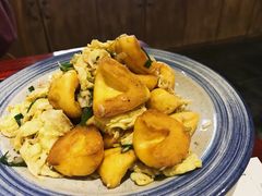 虾酱鸡蛋炒窝头-小铫鸡汤