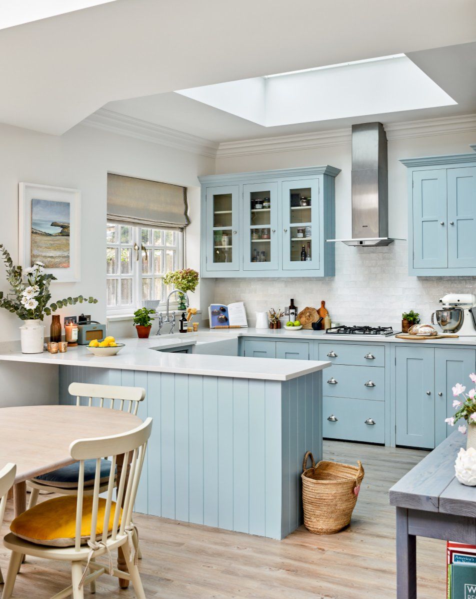 欧式田园风开放式厨房,感受迎面而来的清新海风