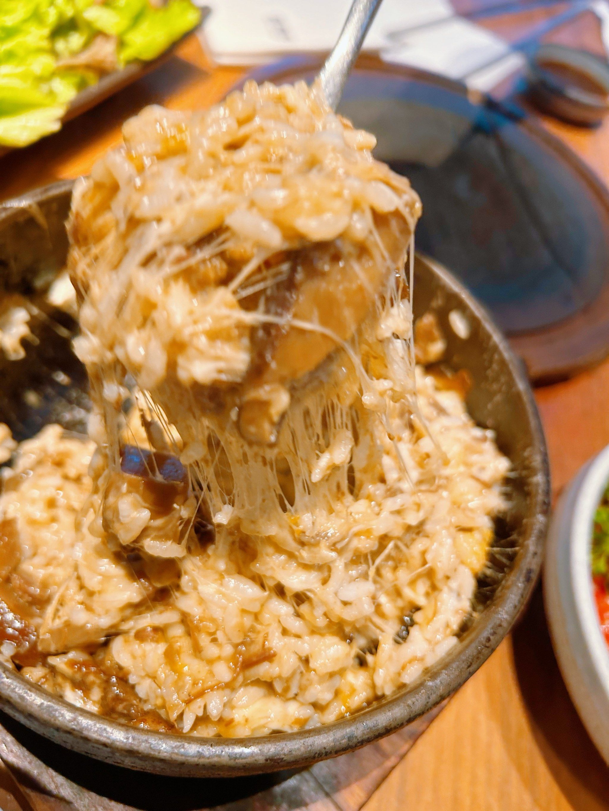 芝士石锅拌饭,我的天呐,味道太美了