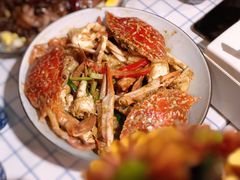 咸蛋黄年糕炒蟹-在湖边私厨小馆