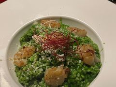 香煎帆立贝菠菜烩饭-喜洲吧·江畔老船厂·庭院餐厅(喜临院店)