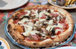 Cured Ham and Mushroom Pizza