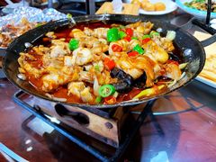 -东来菜馆•手抓海鲜家常菜•海鲜锅贴(鸽子窝店)