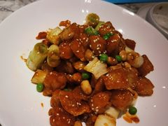 宫保鳕鱼丁-悦海·家宴·冰花皮皮虾大锅贴(宝龙店)