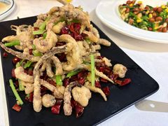 干煸鱿鱼须-大眼锅贴水饺(河东店)