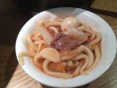 番茄汤牛肉剪刀面-九毛九西北菜(大东海店)