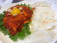 生拌牛肉-崔英子朝韩民俗风味烤肉烤串城(大东店)