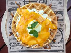 鲜奶芒果原味华夫饼-吉姆丽德乡村西餐厅(闵行交大店)