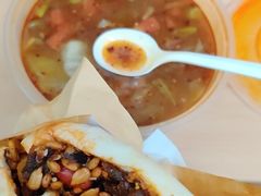 -清真马乐贝腊牛肉蛋黄菜夹馍(马蓉洒金桥店)