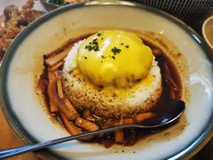 芝士牛肉汉堡咖喱饭-红小满休闲餐厅(十全街店)