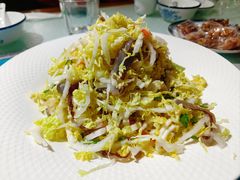 菜心拌蛰皮-李氏疙瘩汤·本地海鲜·老烟台菜(所城里店)