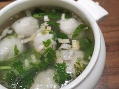鲜嫩黄花鱼丸汤-将相和·海鲜蒸饺大连菜
