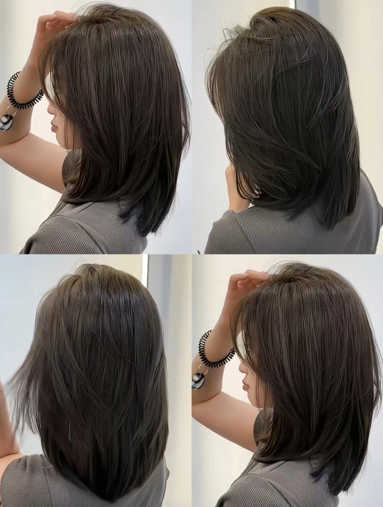 齐肩层次锁骨短发