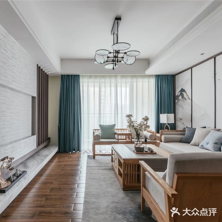 新中式客厅窗帘搭配！雅韵的气质，令人着迷！