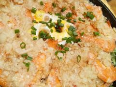 土鸡蛋生煎虾-食欲老院子荆芥疙瘩汤(经五路店)
