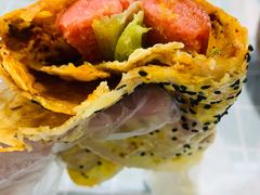 香辣煎饼果子-冷峰马家鸡蛋牛奶醪糟(八朗学五巷店)