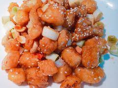 宫保鳕鱼丁-悦海·家宴·冰花皮皮虾大锅贴(宝龙店)
