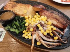 鱿鱼配香烤鸡排-萨莉亚(261百信广场店)