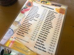 菜单-Jonah's Fruit Shake & Snack Bar
