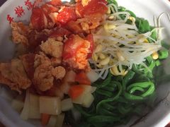 西红柿鸡蛋面-手擀菠菜面(西康路店)