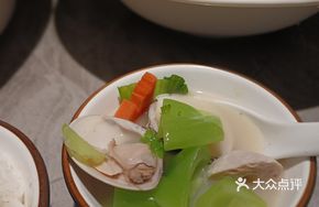 Bok Choy and Clam Double Meatball Soup