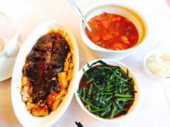 老三样-空心菜+黄鱼豆腐+番茄小排锅-玲珑餐厅(陕西南路店)