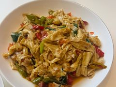 火腿炒农家豆腐皮-辣公子·千岛湖私房菜(滨江店)