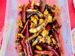 老干妈煸鱿鱼-吕氏疙瘩汤·私家菜馆(慈云寺店)