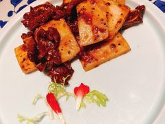 牛仔骨炒年糕-绿茶餐厅(布吉万象汇店)