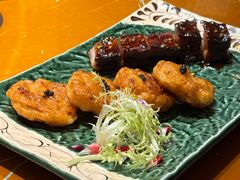 墨鱼饼拼叉烧-桃桃厨房(公明店)
