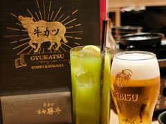 抹茶气泡水-炸牛排 京都胜牛(京都站前店)