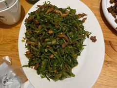 鲜豆角丝炒肉-姥姥家春饼店(惠新东街店)